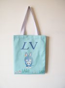 LV 二驢印刷棉布手提袋，